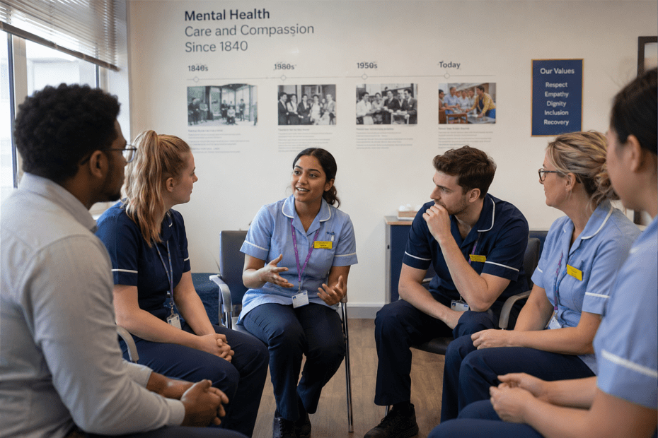 Featured image of the article about history of mental health nursing.